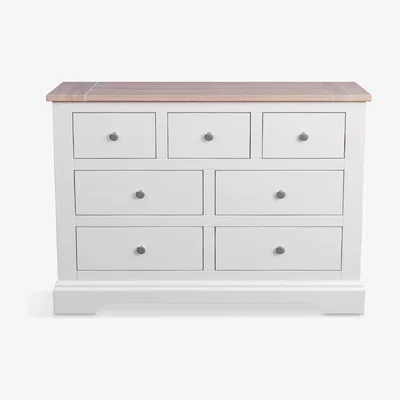 John Lewis Laura Ashley Dorset 7 Drawer Chest/Sideboard, Cream/Natural