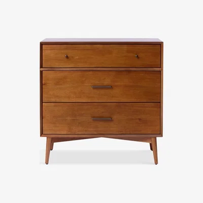 John Lewis west elm Mid-Century 3 Drawer Chest, FSC Certified (Eucalyptus)