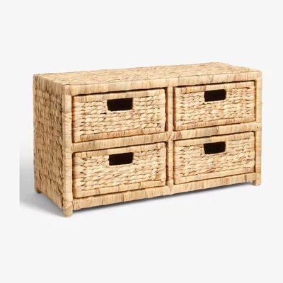 John Lewis John Lewis & Partners Water Hyacinth 4 Drawer Storage Unit
