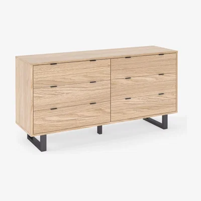 John Lewis John Lewis & Partners Sawn 6 Drawer Chest, Natural