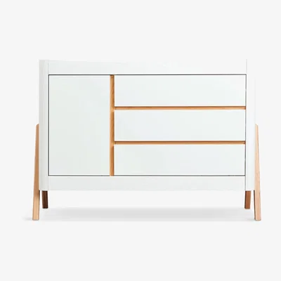 John Lewis Gaia Baby Hera Dresser, Scandi White/Natural