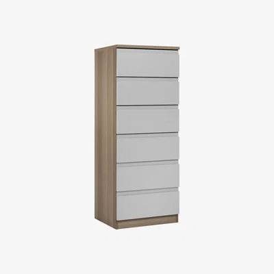 John Lewis ANYDAY John Lewis & Partners Mix it Narrow 6 Drawer Chest, House Smoke/Grey Ash