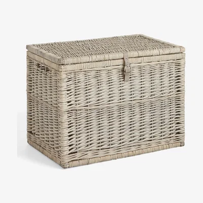 John Lewis John Lewis & Partners Willow Storage Trunk, Grey Wash