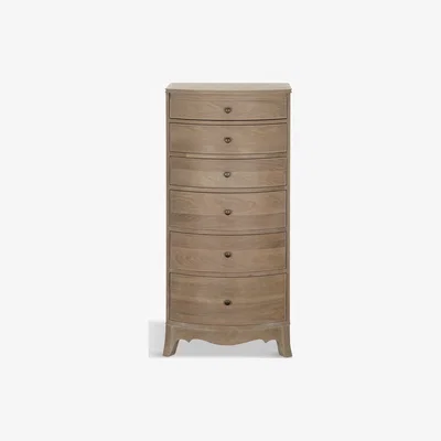 John Lewis John Lewis & Partners Etienne 5 Drawer Tall Mirror Chest, Oak
