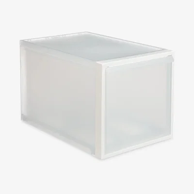 John Lewis Like-it Stacking Plastic Storage Drawer, H31cm, Clear