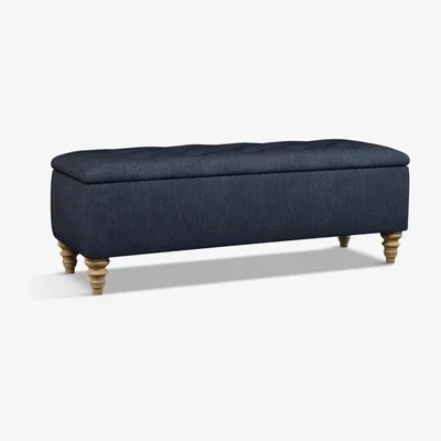 John Lewis John Lewis & Partners Rouen Upholstered Ottoman Storage Box