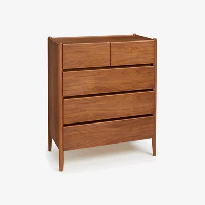 John Lewis John Lewis Scandi 5 Drawer Wood Chest, Walnut Finish