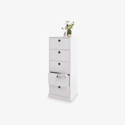 John Lewis Great Little Trading Co Star Bright Tall 5 Drawer Chest, White