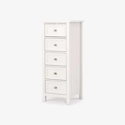 John Lewis Julian Bowen Maine 5 Drawer Tallboy Chest, White