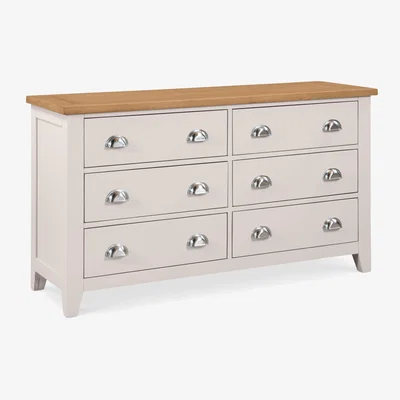 John Lewis Julian Bowen Richmond 6 Drawer Wide Chest, Grey