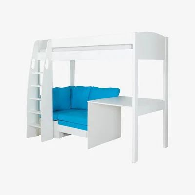 John Lewis Stompa Uno S Plus High-Sleeper Bed with Fixed Desk and Chair Bed