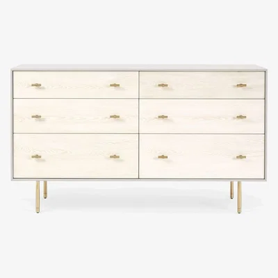 John Lewis west elm Modernist 6 Drawer Chest, Winter Wood