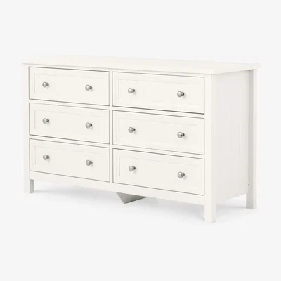 John Lewis Julian Bowen Maine 6 Drawer Wide Chest, White