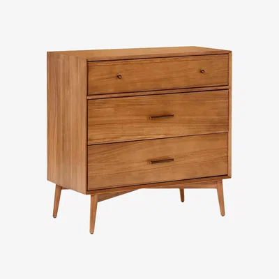 John Lewis Pottery Barn Kids Mid Century 3 Drawer Wood Chest of Drawers, Acorn
