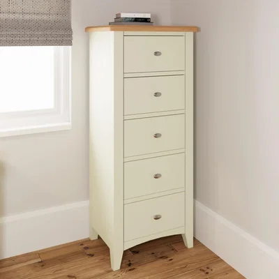 Knees Galileo Pure White 5 Drawer Chest