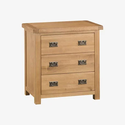 Knees Carrabba Medium Oak Finish 3 Drawer Chest