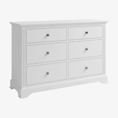 Knees Beneroti Classic White 6 Drawer Chest