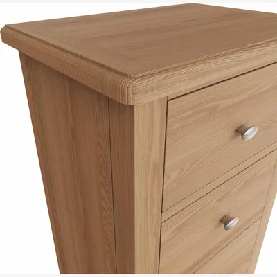 Knees Galister Light Oak Slim 5 Drawer Chest