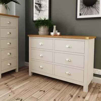 Knees Ruskin Dove Grey 6 Drawer Chest