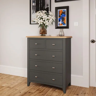 Knees Galileo Grey 5 Drawer Chest