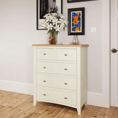 Knees Galileo Pure White 5 Drawer Chest