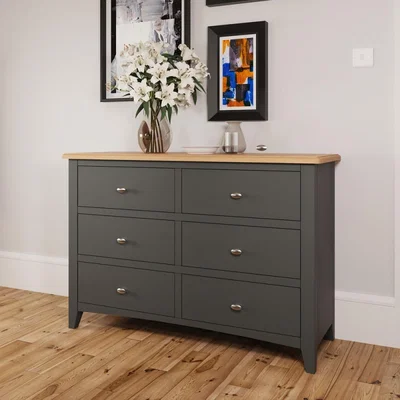 Knees Galileo Grey 6 Drawer Chest