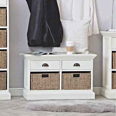 Knees Wilton Willow 2 Drawer 2 Basket Unit - Antique White