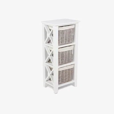 Knees Wilton Willow 3 Basket Unit - Matt White