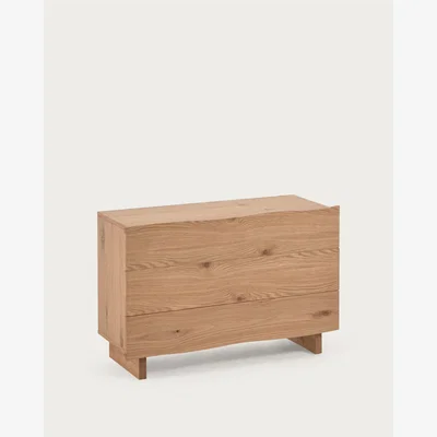 Kave Home Rasha chest of drawers with oak veneer with natural finish 104 x 73 cm