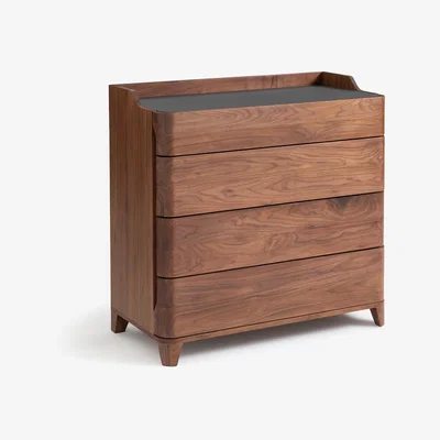 La Redoute Junius Solid Walnut Chest of Drawers by E. Gallina