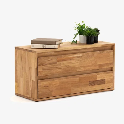 La Redoute Edgar Storage Shelf with 2 Drawers in Solid Oak