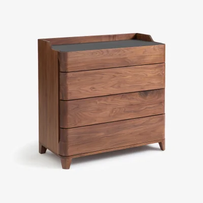 La Redoute Junius Solid Walnut Chest of Drawers, designed by E. Gallina