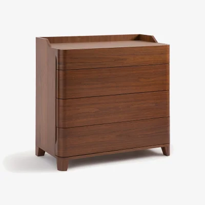 La Redoute Chest of Drawers in Walnut Veneer Designed By E. Gallina, Junius