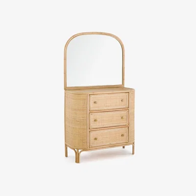 La Redoute Ladara Rattan Chest of Drawers with Mirror