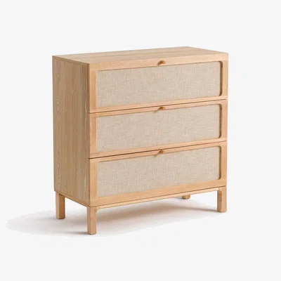 La Redoute Esmara 3-Drawer Ash, Veneered and Linen Chest of Drawers