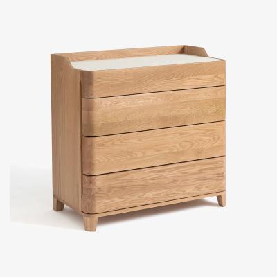 La Redoute Junius Solid Oak & Linoleum Chest of Drawers, designed by E. Gallina