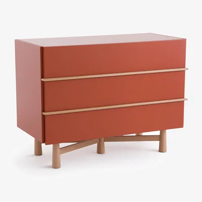 La Redoute Japoto Lacquered MDF and Solid Beech Chest of Drawers