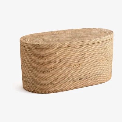 La Redoute Pantos Woven Rattan Oval Chest