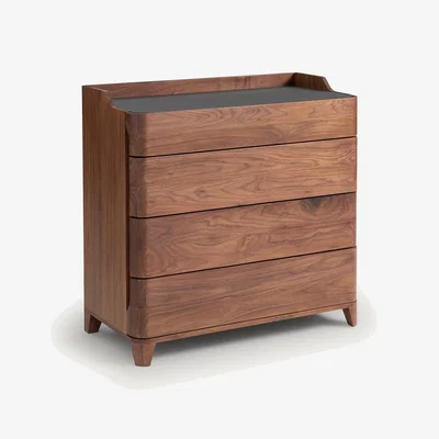 La Redoute Junis Design E Walnut and Linoleum Chest of Drawers. Gallina