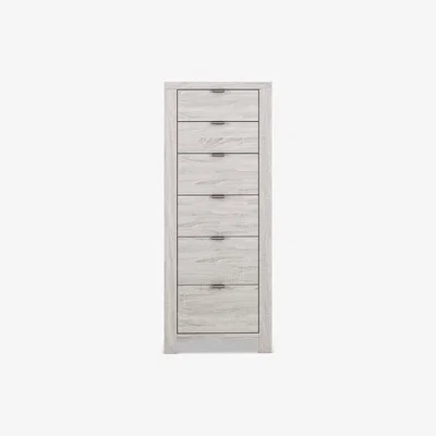 Marks & Spencer M&S Arlo Tall 6 Drawer Chest - 1SIZE - Light Grey, Light Grey