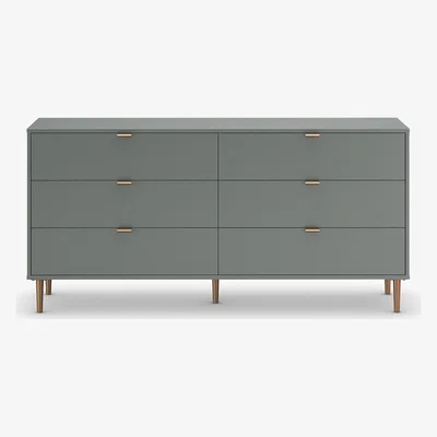 Marks & Spencer M&S Quinn Wide 6 Drawer Chest - 1SIZE - Grey, Grey