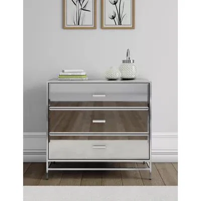 Marks & Spencer M&S Skylar 3 Drawer Chest - Silver, Silver