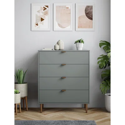 Marks & Spencer M&S Quinn 4 Drawer Chest - White, White,Grey