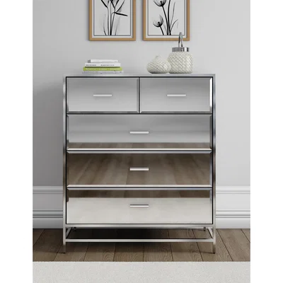 Marks & Spencer M&S Skylar 5 Drawer Chest - Silver, Silver
