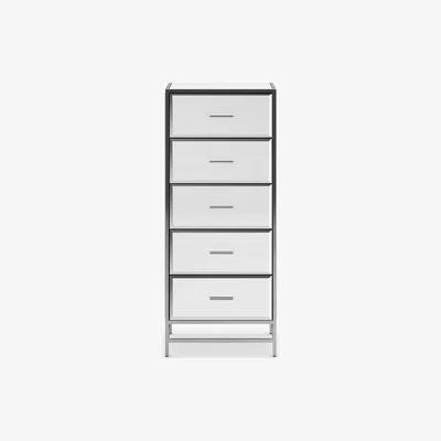Marks & Spencer M&S Skylar Tall 5 Drawer Chest - 1SIZE - Silver, Silver