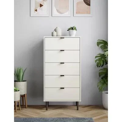Marks & Spencer M&S Quinn 5 Drawer Chest - White, White