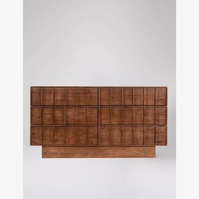 Marks & Spencer Swoon Sandon Acacia Wood 6 Drawer Chest Medium Brown
