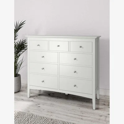 Marks & Spencer Gallery Direct Hastings 9 Drawer Chest - Soft White, Soft White