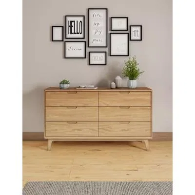 Marks & Spencer M&S Nord Wide 6 Drawer Chest - Oak, Oak