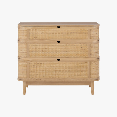Made.com Liana Chest of Drawers, Ash & Rattan